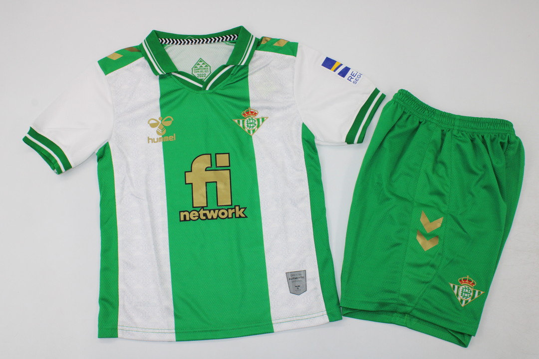 Kids-Real Betis 22/23 Fourth White/Green Soccer Jersey